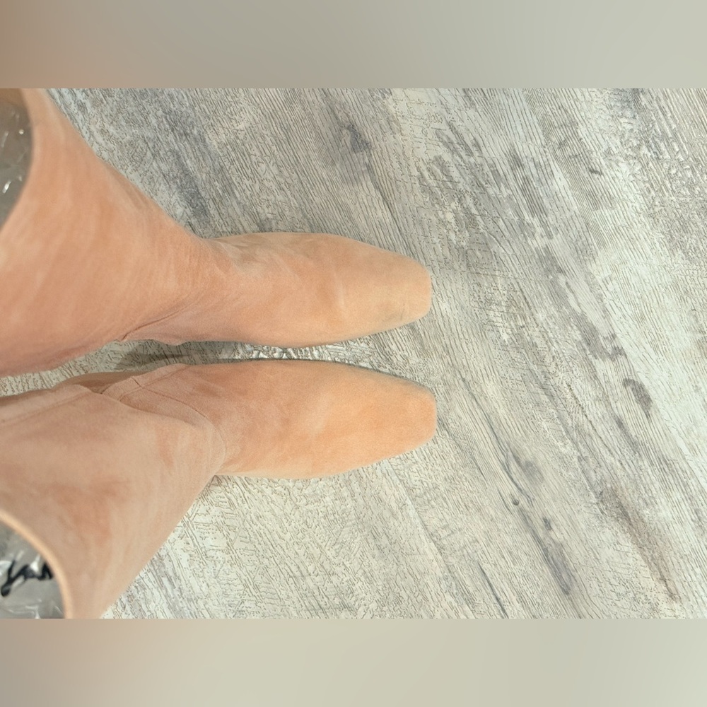 NEW Sam Edelman Suede Tan Heeled Knee High Boots - Picture 13 of 16